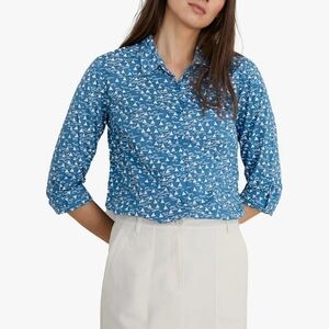 Seasalt Cornwall Nautical Blue Women's Button Down Shirt